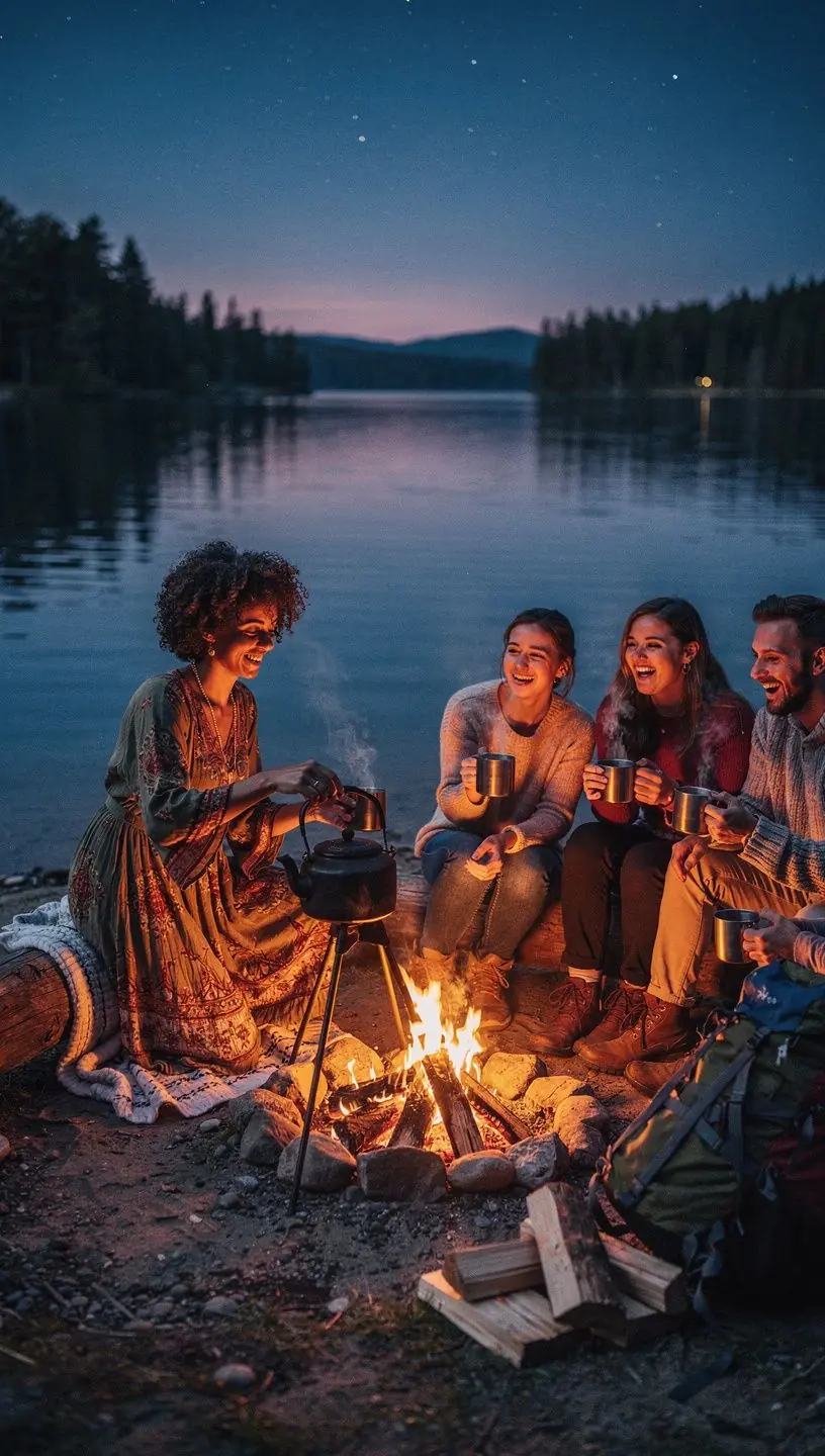 Relaxujúca atmosféra s čajom a knihou na pohodlnom kresle.